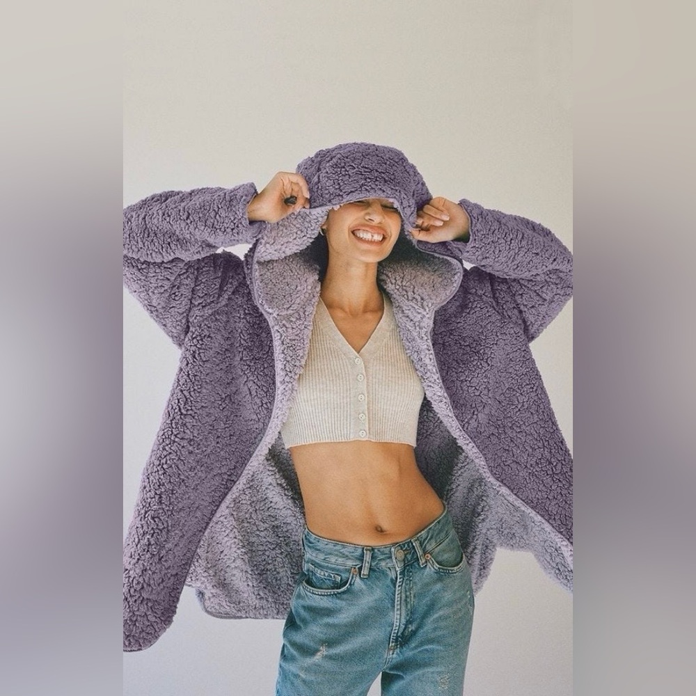 Urban Outfitters Reversible Hooded Teddy Jacket